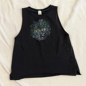 Ivivva by Lululemon Black Graphic Tank Top Youth Girls Size 8 Athletic